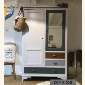 Dabal Door Almirah Made of Mahogony wood and Canadian OAK veneer MDF with Best quality hardware Mirror with Duco paint finish