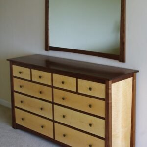Bedroom chest of drawer made of Mahagony wood leg and Canadian OAK veneer MDF board top with Lacquer paint finish as per picture