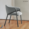 Modern work study Chair Mahogany Leg upholstered velvet Fabric.