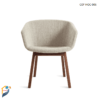 Modern work study Chair Mahogany Leg upholstered velvet Fabric
