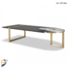 Conference Table Meeting Table Made of Canadian OAK MDF with Docu paint & acrylic sheet Gold MS structure Modern unique design for office