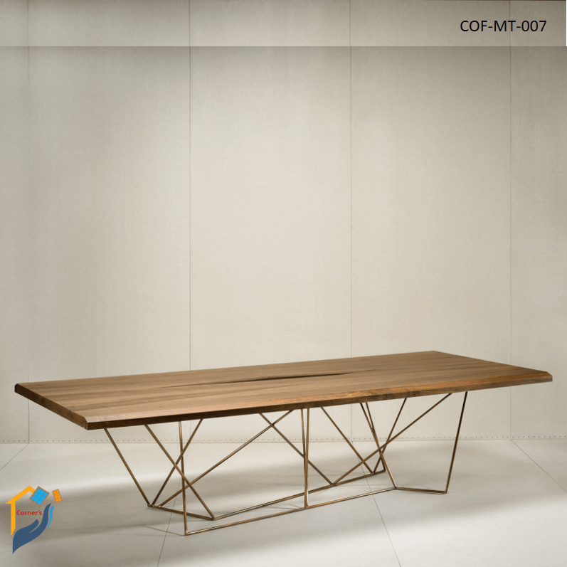 Conference Table Meeting Table Made of Canadian OAK Veneer MDF with Lacquer Polish Top on MS structure Modern unique design for office