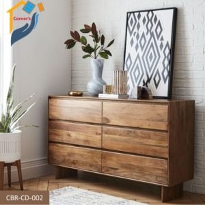 Bedroom chest of drawer made of Mahagony wood leg and Canadian OAK veneer MDF board top with Lacquer paint finish as per picture