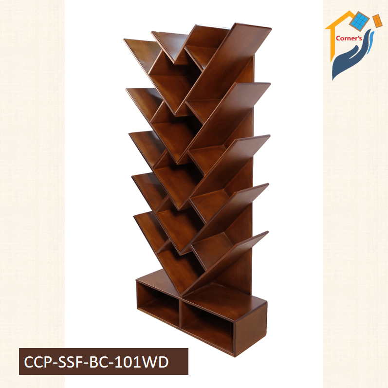 Modern & Contemporary Book Shelf Made of Canadian oak & Gorjan veneered process wood with antique Color Lacquer Finish