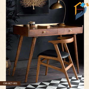 Bedroom chair made of Solid seasoned Mahagony Wood.Ply board. PU leather. Best quality hardware's as per picture. Lacquer finish.