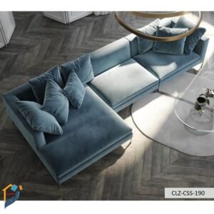 Sofa set SS quality rubber foam fabric leather