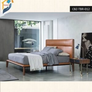 Bedroom bed made of solid Mahagony wood, PLY Board and head board tufted with PU leather and foam. As per picture.