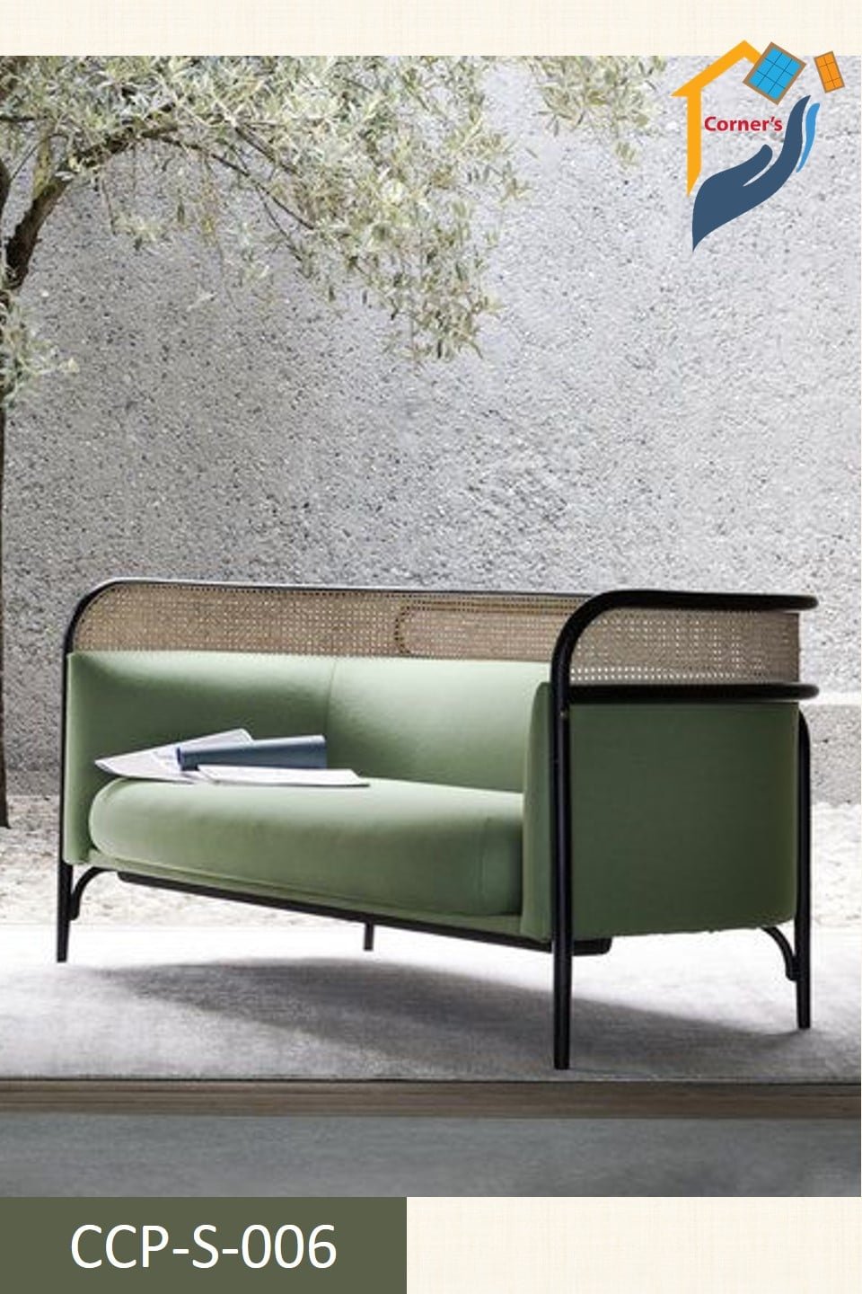 Sofa made of MS Pipe Heat Paint Finish the inner frame is made of Garjan wood Quality Rubber Foam with Quality thick Velvet Fabric