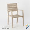 Outdoor Chair Made of Weather Resistant Composite Wood with lacquer polish.
