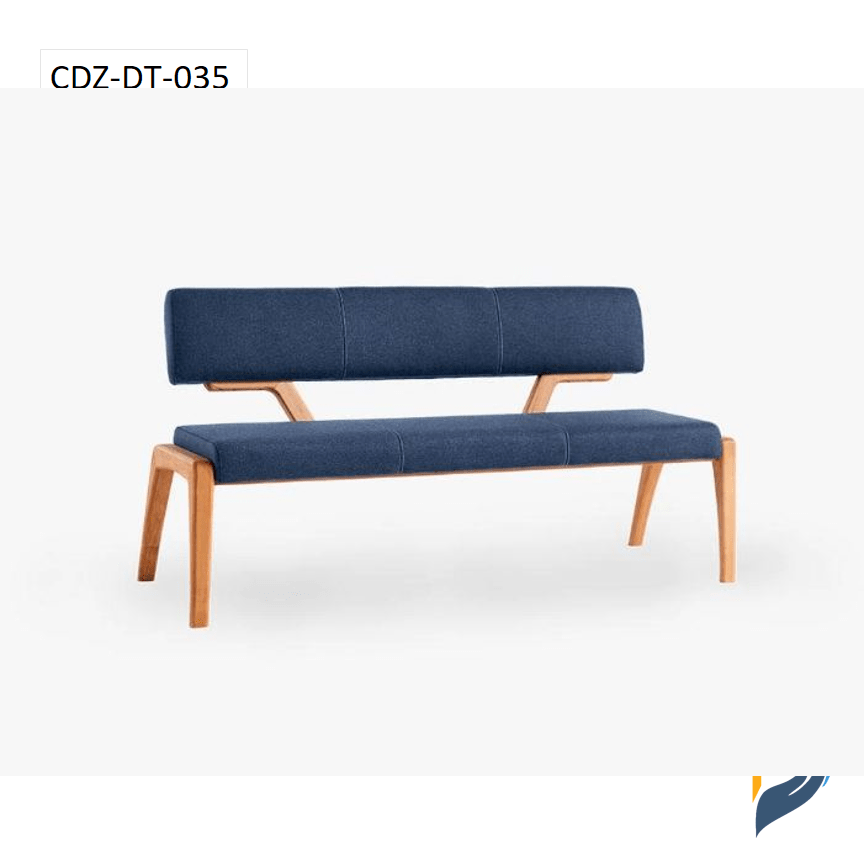 Dining Bench structure made of Mahogony wood seat rubber foam with velvet fabric.