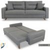 Sofa cum bed solid Mahagony wood leather fabric upholstery
