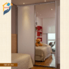 Bedroom Almira made of Mahagony wood, Canadian oak veneer mdf /Ply board and high quality mirror with white duco paint.