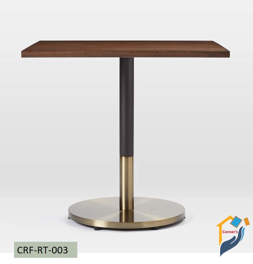 Restaurant Table made of MS pipe and plate with Melamine Board Top.