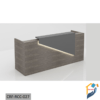 Modern Reception Desk Made of Melamine Coated Chip Board with two drawer.