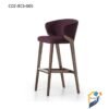 Bar Counter Stool made of Mahogany wood leg and leg base Footrest MS inner frame Gorjon wood seat rubber foam with PU leather.