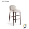Bar Counter Stool made of Mahogany wood leg and leg base Footrest MS inner frame Gorjon wood seat rubber foam with PU leather.