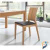 Modern Dining Chair made of Solid Segun Wood with Lacquer polish seat rubber foam with velvet fabric.
