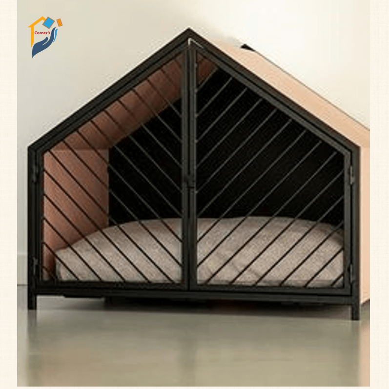 DOG HOUSE made of Melamine board MS box and Flat bar made front door part