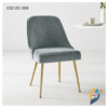 Modern Dining Chair made of Solid Mahogony Wood with Duco paint seat rubber foam with velvet fabric.