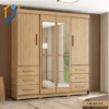 Bedroom Almira made of Mahagony wood, Canadian oak veneer mdf /Ply board and high quality mirror with lacquer finish.