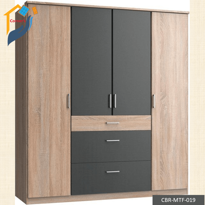 Bedroom Almira Made of Mahagony wood, Canadian OAK veneer mdf board with lacquer and duco paint finish. As per picture.