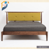 Bedroom bed made of solid mahagony wood, PLY Board and head board tufted with velvet fabric and foam. As per picture.