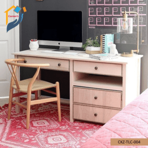 Kids table made of Solid mahagony wood and Canadian OAK veneer MDF board with lacquer finish. As per picture.