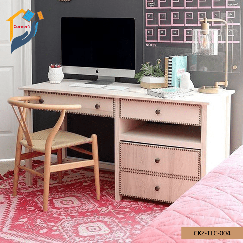 Kids table made of Solid mahagony wood and Canadian OAK veneer MDF board with lacquer finish. As per picture.