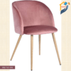 Kids chair made of Mahagony wood and Ply board with lacquer finish. Seat with foam and velvet fabric. As per picture.