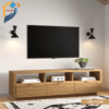 Bedroom TV Cabinet made of Mahagony wood and Canadian oak veneer mdf board with Duco paint finish with Natural Marble in top.