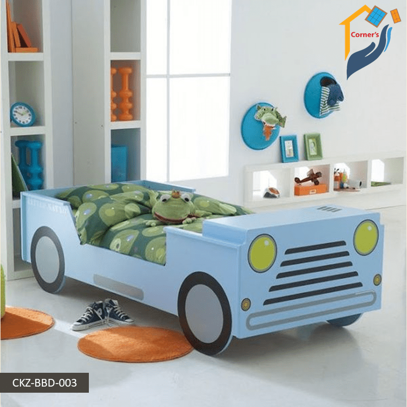 Kids bed made of Mahgony wood, Ply board & Canadian oak veneer MDF board with duco paint finish. As per picture.