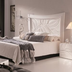 Bedroom bed made of solid Mahagony wood, PLY Board and head board tufted with fabric and foam. As per picture.