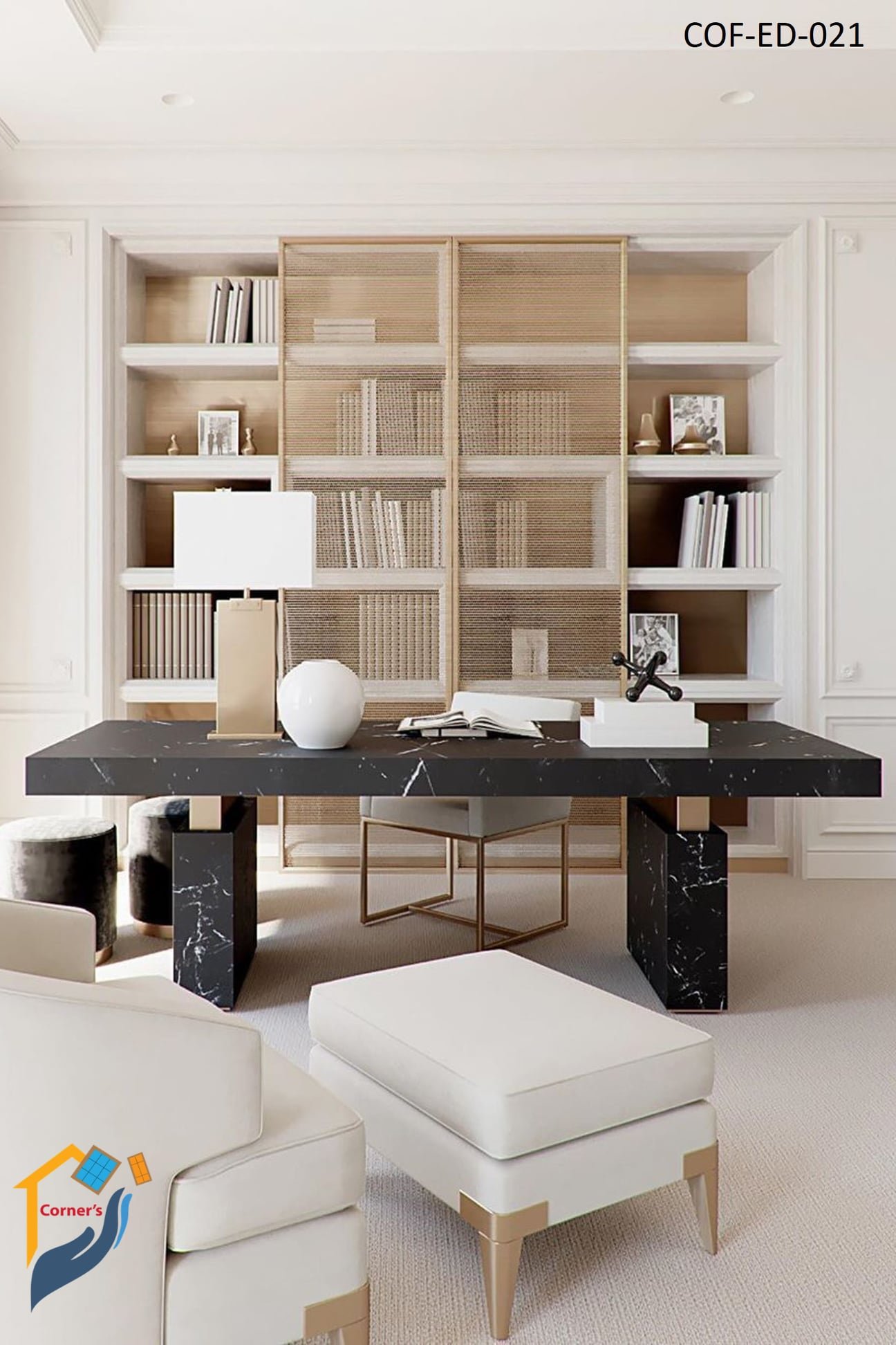 executive desk Duel colored Canadian OAK Veneer MDF