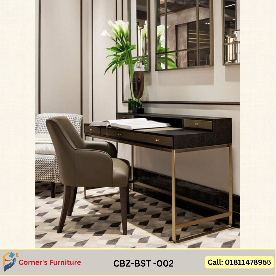 Bedroom study table MS steel box MDF board Duco paint lacquer