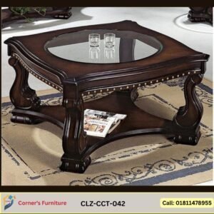 Center table Leg and leg base made of Solid Mahogany Wood and Canadian Oak Veneer MDF lacquered. contemporary elegant aesthetic sophisticated decorative