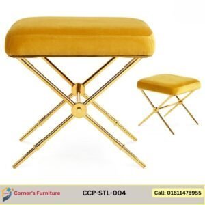 stool with MS pipe Upholstered with PU leather/velvet