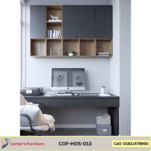 Home office station for office Mahogany wood & MDF
