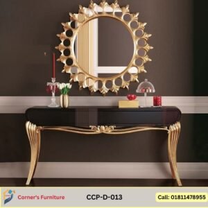 Dressing Table Made Of Canadian Solid Mahgony wood, Canadian OAK veneer MDF with Lacquer Finish. The mirror is wooden framed with Duco Paint.