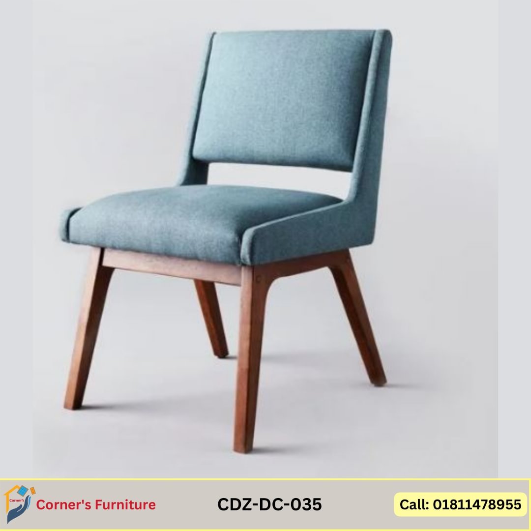 Modern Dining Chair made of Mahogony Wood with Lacquer polish seat rubber foam with velvet fabric.