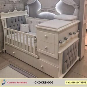 cradle Made of Solid Mahgony Wood, Canadian oak veneer MDF board with duco paint. wood base with duco finish stylish unique modern innovative