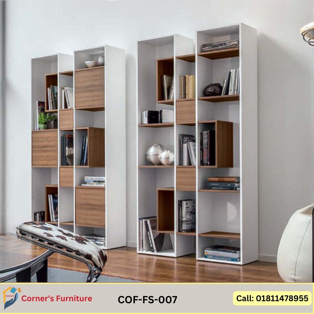 Modern modular filling shelves with storage Shelves are made of Canadian OAK Veneer MDF with lacquer and duco paint finish.