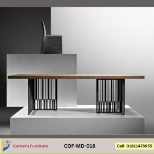 Modern Manager Desk for office Made of Canadian OAK Veneer MDF with Docu paint and the structure is made of Mahogany wood.