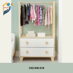 Kids chest of drawer made of Mahagony wood leg and Canadian OAK veneer MDF board top with Duco paint and lacquer finish as per picture