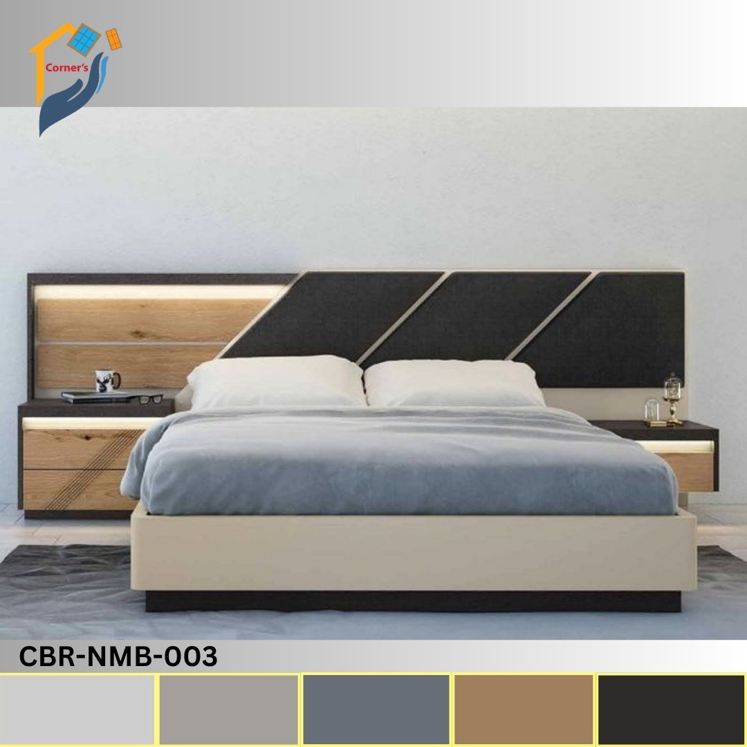 All exposed woods are Solid Mahagony wood with duco paint and lacquer finish. Inner frame is made of Garjan, Gamari wood and Ply board.